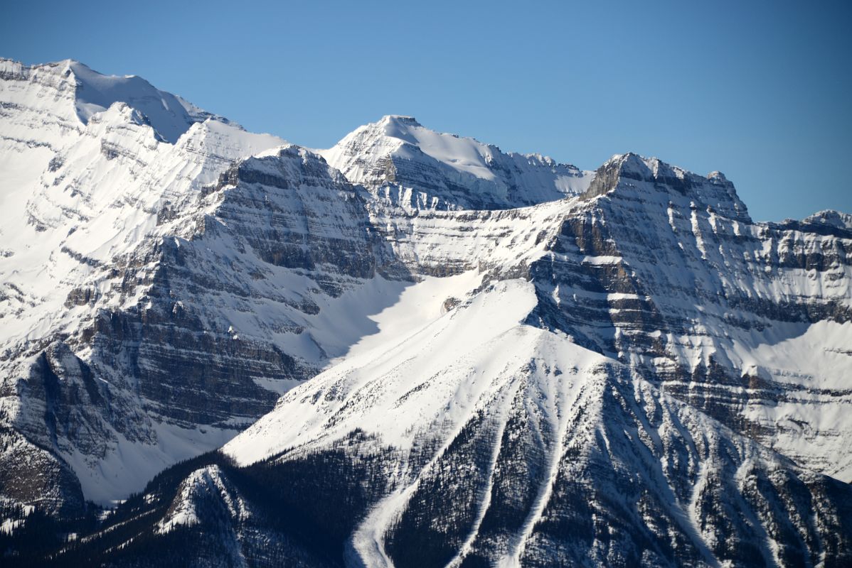 13C Mount Victoria North Peak, Colliers Peak, Vanguard Peak, Popes Peak From Lake Louise Ski Area